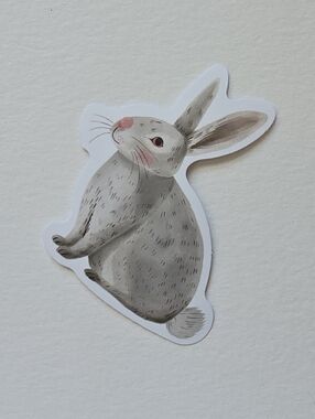 10/$10 Gray Bunny Sticker